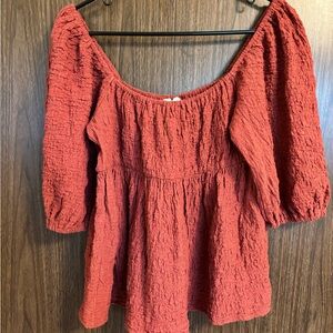 Bohme Red Textured Top